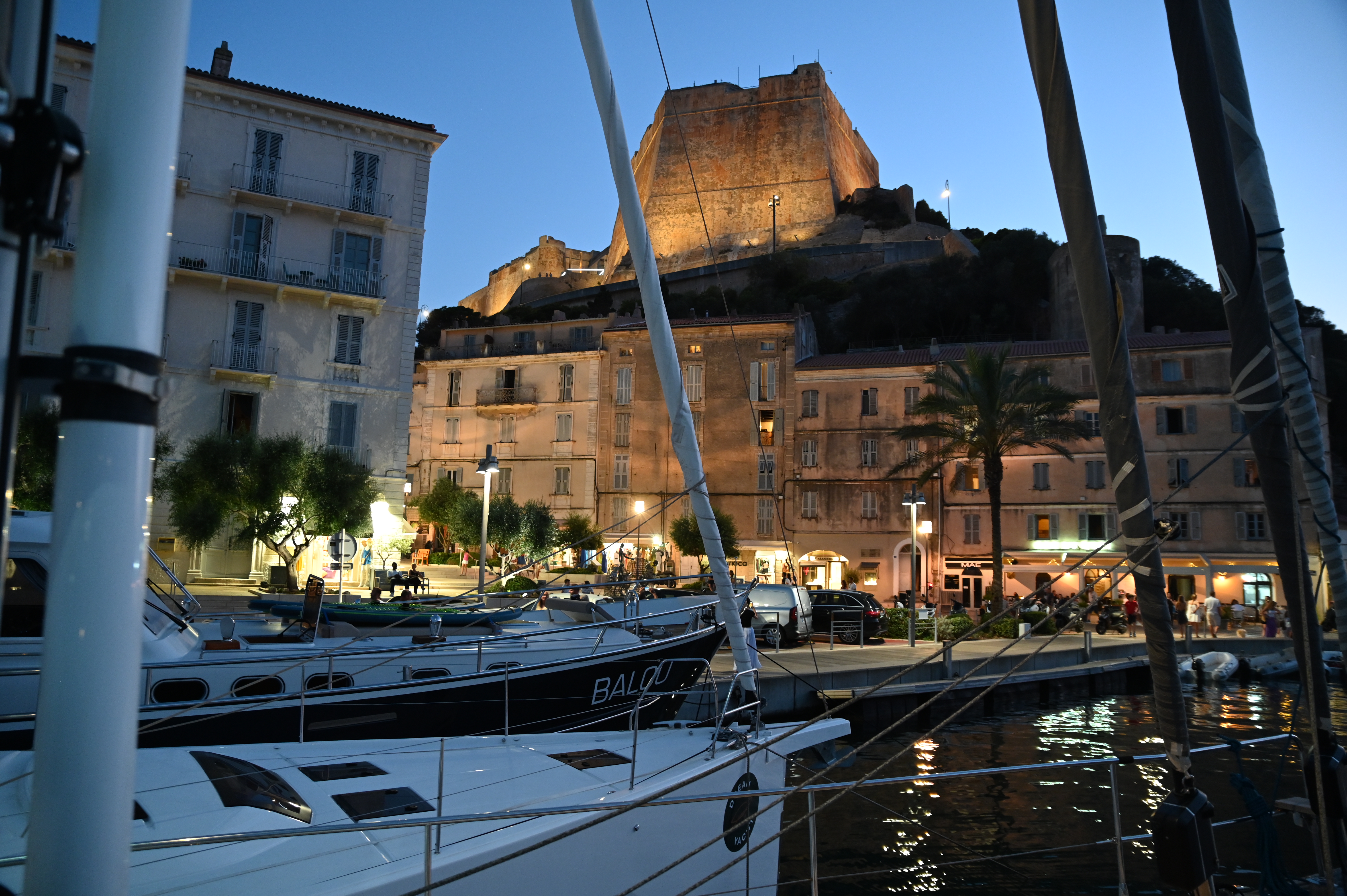 Bonifacio citadel by evening
